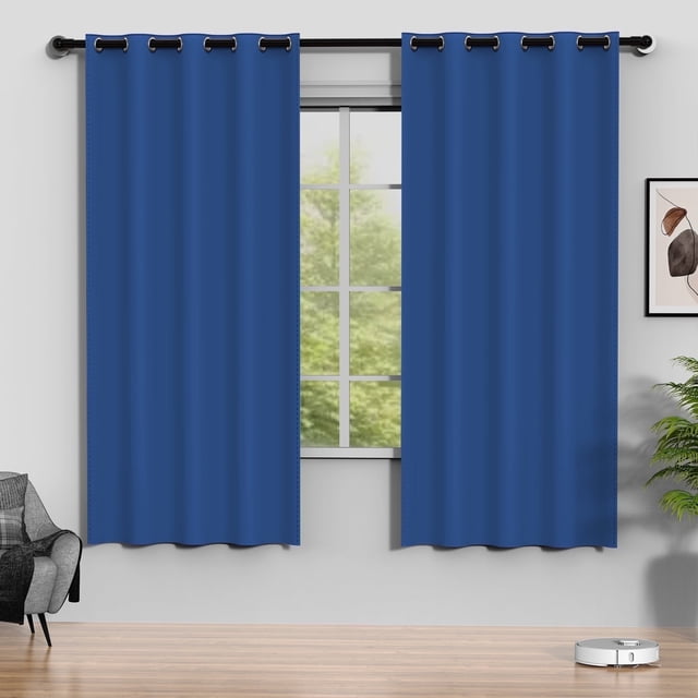 Blackout Cortinas, Juego de Cortinas Blackout de 52 x 72 Pulgadas con 2 Paneles, Cortinas Térmicas Aislantes Que Oscurecen la Habitación para el Recámara, Protección de Privacidad y Reducción de Ruid