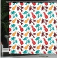 thumbnail image 4 of Ambesonne Tropical Shower Curtain, Palm Trees Island, 69"Wx70"L, Multicolor, 4 of 5
