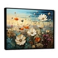 thumbnail image 2 of Designart "Seaside Cerulean Blooms" Flower Floater Framed Canvas Wall Art, 2 of 5