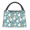 thumbnail image 1 of Balery Snowflake Scarf Snowman Bolsa de Aislamiento Portátil – Bolsa de Almuerzo con Forro de Aluminio Mejorado, Funda Impermeable y Fácil de Limpiar para Picnic y Caja de Almuerzo, 1 of 6