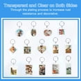 thumbnail image 4 of Uxcell 10 Pcs Photo Frame Keyring, 1.6 x 2.2 Inch Rectangular Arc Photo Keychains, 4 of 5