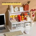 thumbnail image 2 of Multi-Layer Desktop Storage Organizer: 8mm Thick High-Quality Dual-Tier Rack for Cosmetics, Books, Office Supplies – Dustproof, Moistureproof, Easy Installation – Ideal for Home, Dorm, Office Use –, 2 of 6