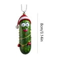 thumbnail image 2 of Christmas Tree Ornaments, Acrylic Christmas Decorations, Mini Cucumber Pendant for Xmas Tree, Transparent Glossy Durable Hanging Decoration with Rope for Car Gift Packaging and Festive Use, 2 of 6