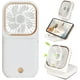 thumbnail image 1 of Mini Fan, Battery Operated Small Fan, USB Portable Rechargeable Fan, Mini Handheld Fan Desktop Fan, (White, 1 pack), 1 of 3