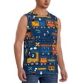 thumbnail image 2 of Uemuo Funny Steam Train Pattern Men's Sleeveless T-Shirt,Muscle Athletic Tank Top, Moisture-wicking Quick-dry Breathable Classic Tee Top for Gym Run Outdoor Sports-XX-Large, 2 of 8