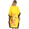 thumbnail image 2 of Sakkas Trina Women's Casual Loose Beach Poncho Caftan Dress Cover-up Many Print - 1006-Yellow - One Size, 2 of 5