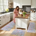 thumbnail image 3 of Findosom Floral Non-Slip Kitchen Rugs Set of 3,Washable Kitchen Mat Farmhouse Kitchen Floor Mats Runner for Home Sink Entrance Laundry Hallway,20"x32"+20"x47"+20"x59" Gray, 3 of 8
