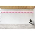 thumbnail image 3 of Dundee Deco's Peel and Stick Wallpaper Border - Kids White Purple Red Hearts and Flowers Wall Border Retro Design, 15 ft x 7 in, Self Adhesive, 3 of 6