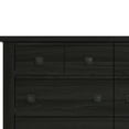 Hillsdale Addison Farmhouse 6 Drawer Dresser, Black Oak