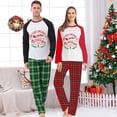 thumbnail image 2 of Pijamas de Navidad a juego para parejas, conjunto de ropa de dormir verde DIY para primera o segunda Navidad, 2023, 2 of 4