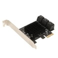 thumbnail image 3 of PCIE  Card 6 Port, 6Gbps Transfer Rate PCIE 3.0 To 6 Ports  Expansion Card PCB Material 32Gbps Bus Bandwidth 6 SATA3.0 Ports  for, 3 of 8