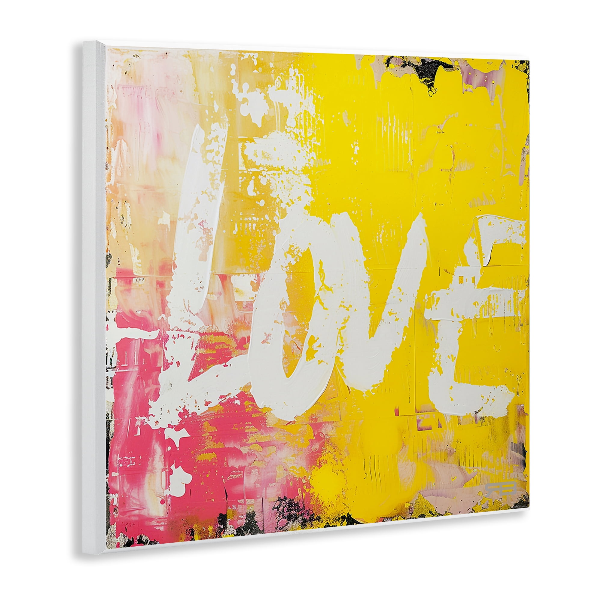 Stupell Industries Urban Love Paint Style Abstract Painting Unframed Art Print Wall Art, 12 x 12