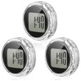 thumbnail image 1 of 3 Pieces Mini Motorcycle Clocks Waterproof Stick-on Motorbike Mount Watch Digital Clocks for Vehicle, Auto, Car, SUV), 1 of 5