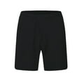 thumbnail image 4 of USNSM Mens Solid Shorts Casual 6 Inch Inseam Summer Beach Shorts with Pockets Lightweight Drawstring Stretch Vacation Shorts Black S, 4 of 8