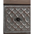 thumbnail image 3 of Benzara BM203653 Rustic Style 3 Drawer Metal Wall Decor with Hooks, Brown & Silver, 3 of 3