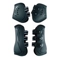 thumbnail image 3 of 4x botas de caballo envolturas para piernas accesorios de soporte ligeros multifuncionales equipo para saltar entusiastas del deporte ecuestre montar Negro y L, 3 of 8