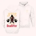 thumbnail image 2 of Jesus Deadlifter Hoodie – 2-Sided Christian Fitness Graphic Hoodie – Fleece Casual Pullover – Workout Faith Inspired Trendy Top – Gift for Him & Her, 2 of 6