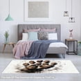 thumbnail image 5 of Paw Print Soft Polyester Bathroom Mat Rug Absorbent Quick Dry Shower Floor Carpet for Bath Tub Sink Toilet Modern Geometric Design 200x300cm - Grey, 5 of 6