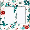 thumbnail image 6 of Metal Light Switch Plate Cover Festive Floral Mistletoe Cranberry Holly Stems XMS008, 6 of 13