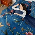 thumbnail image 4 of Castle Fairy Floral Butterflies Birds Twin Bedding Sets 7-Piece for Teens Adults,Retro Vintage Luxury Aesthetic Bedding Comforter Set Microfiber,Chic Flowers Blossoms Breathable Sheet Sets, 4 of 8