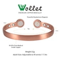 thumbnail image 3 of Wollet 99.9% Pure Copper Magnetic Bracelets for Women Men, Simple Design with Big Magnets, 3 of 3