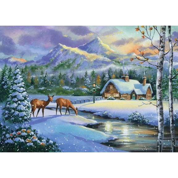 Winter Sunset Deluxe Boxed Holiday Cards (20 Cards, 21 Self-Sealing Envelopes), (Hardcover)