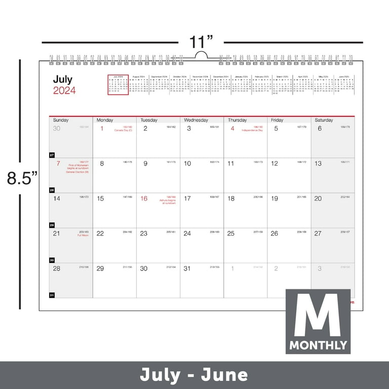 2024-2025-office-depot-brand-monthly-academic-wall-calendar-11-x-8-1-2-30-recycled-july-2024-to-june-2025-walmart-com