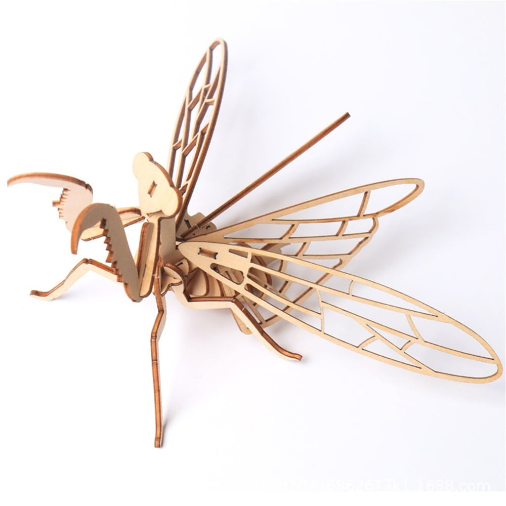 Wooden 3D Puzzle DIY Children's Gifts Making Toys Educational Models Insects 20 
