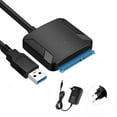thumbnail image 1 of USB 3.0 to SATA III Adapter Cable Converter, 2.5/3.5 inch Hard Drive SSD/HDD Data Transfer Kit, UASP Supported, Fast Backup for PC Laptop, 1 of 8