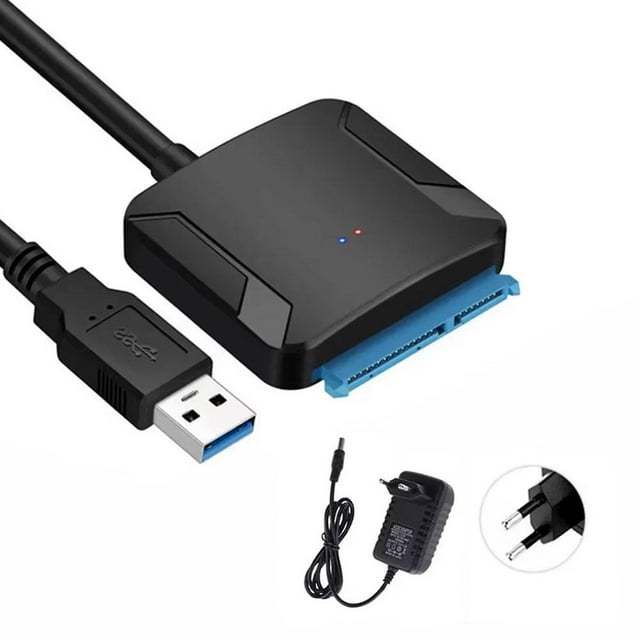 USB 3.0 to SATA III Adapter Cable Converter, 2.5/3.5 inch Hard Drive SSD/HDD Data Transfer Kit, UASP Supported, Fast Backup for PC Laptop