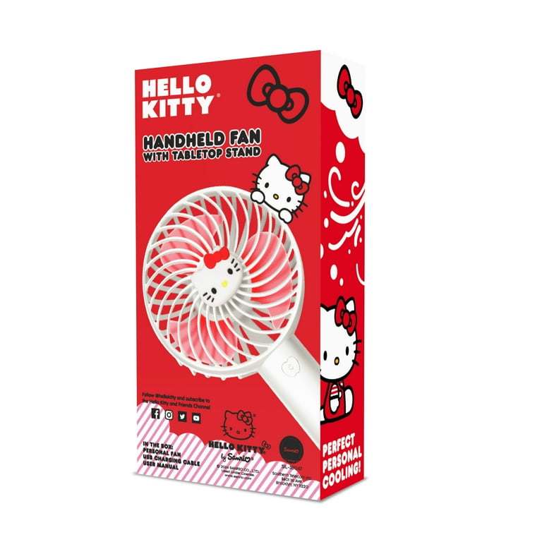 まぁぶぼんfanakapan Hellooo Kitty Main Hello Kitty Handheld Tabletop Fan - Walmart.com