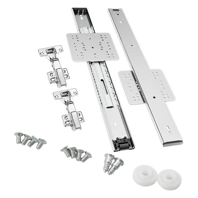 Rieles deslizantes para puertas de armarios abatibles ocultos, rieles deslizantes para puertas de armarios, armarios de cocina, muebles para el hogar 350 mm