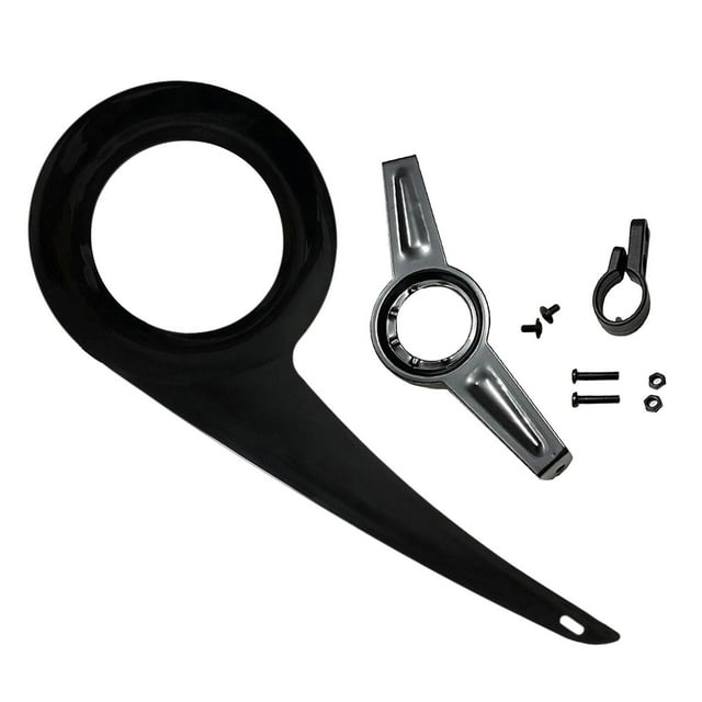 Protector de cadena de bicicleta universal, fácil de instalar, 32-38 dientes, protección de alta calidad. Hebilla negra+cola