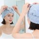 thumbnail image 5 of Toalla superabsorbente para el cabello para mujer, gruesa, de coral polar, con lazo, elástica, absorbente y de secado rápido, para uso doméstico., 5 of 9