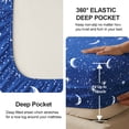 thumbnail image 5 of Flymme Queen Size Celestial Sheet Set Blue, Soft Breathable Moon & Star Bedding for Bedroom Decor,Includes 1 Fitted Sheet, 1 Flat Sheet and 2 Pillowcases, 5 of 8