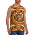thumbnail image 2 of Balery Colorful Swirl Men's Sleeveless Muscle Shirts Workout Tank Top, Moisture Wicking, Odor Protection-3X-Large, 2 of 8