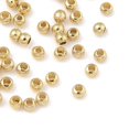 thumbnail image 2 of 1000pcs Rack Plating Brass Round Beads Long-Lasting Cadmium Free & Lead Free golden 2x1.5mm Hole: 0.8mm, 2 of 3