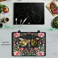 thumbnail image 5 of Renewold Ceramic Glass Stove Top Cover for Electric Stove, Non-slip Stove Mat Stovetop Protector Cover Multipurpose Desk Saver Pad for Counter Top, Dragonfly Flower Pink, 5 of 7
