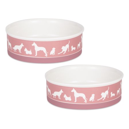 UPC: 0072456144171 | Pet Bowl Dog Show Rose Large 7.5Dx2.4H (Set of 2)