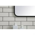 thumbnail image 4 of Soft corner metal rectangular mirror 24x36 inch in Black, 4 of 5
