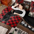 thumbnail image 5 of Homewish Wildlife Bear Family Bedding Comforter Set 7pcs, Vintage Rustic Plaid Queen Bedding Sets, Countryside Reversible Queen Sheet Sets,Luxury Bedroom Decor, 5 of 8