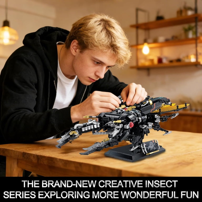 GZBricker Mechanical insects Emperor Stag Beetle Building Set
