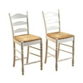 thumbnail image 2 of Ladder Back Rush Seat Counter Stools 24", Set of 2, Multiple Colors, 2 of 3