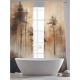 thumbnail image 4 of Brown Forest Sheer Curtains 96 Inch Length 2 Panels Set, Vintage Tree Farmhouse Voile Window Treatment Semi Sheer Long Curtains Drapes for Bedroom/Living Room/Kitchen 52"x96"x2, 4 of 7