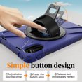 thumbnail image 7 of For Xiaomi Redmi Pad 2 Case 11 inch 2025, 360 Hand Strap, Shoulder Strap, Kickstand, Rugged Drop Protection, Navy Blue, 7 of 7