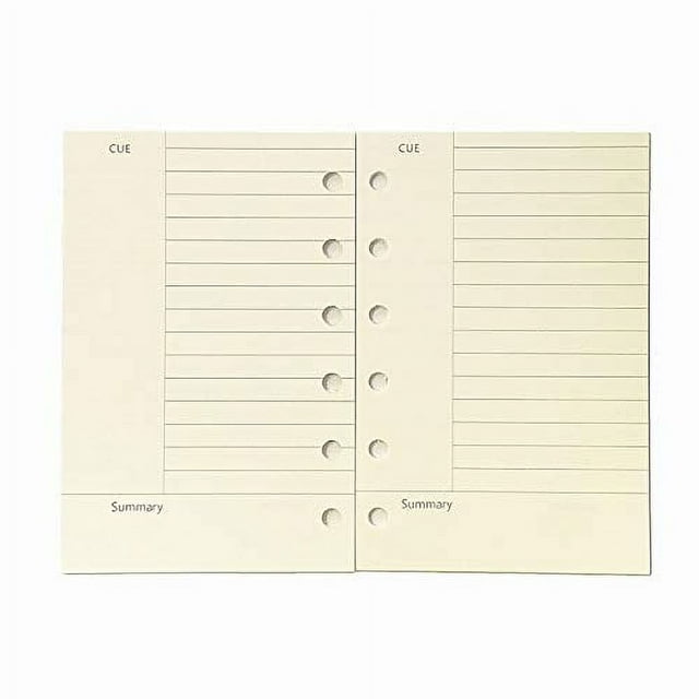Harphia A7 Cornell Design Planner Refill 6 agujeros Recambios para carpetas de cuadernos A7 College Rule Note Insertos de planificador forrados para Filofax Papel de 100 g/m2 Tamaño de bolsillo 4,84 x