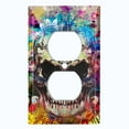 thumbnail image 2 of Metal Light Switch Plate Outlet Cover Colorful Graffiti Flower Tree Skull SKL004, 2 of 13