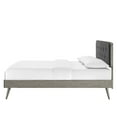 thumbnail image 6 of Platform Bed Frame, Queen Size, Fabric, Wood, Grey Gray, Modern Contemporary Urban Design, Bedroom Master Guest Suite, 6 of 10