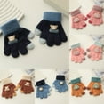 thumbnail image 3 of Dyfzdhu Kid Winter Gloves Children Stretchy Warm Gloves Boys Or Girls Knit Gloves Pink, 3 of 3