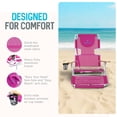 thumbnail image 4 of Ostrich The Original 3N1 Lightweight Outdoor Beach Lounge Chair w/ Footrest, Pink, 4 of 15